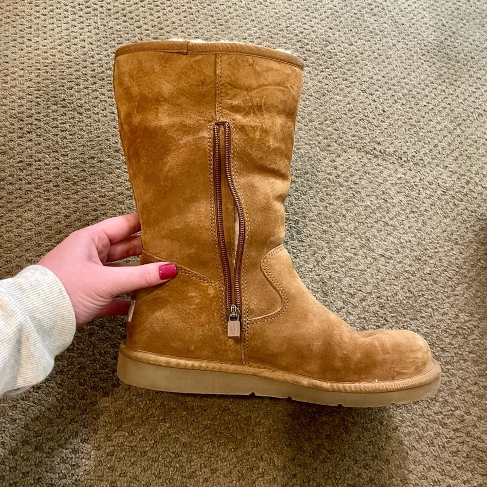 Women’s Tan Hard-Toe Ugg Boots Size 8 - Picture 7 of 12